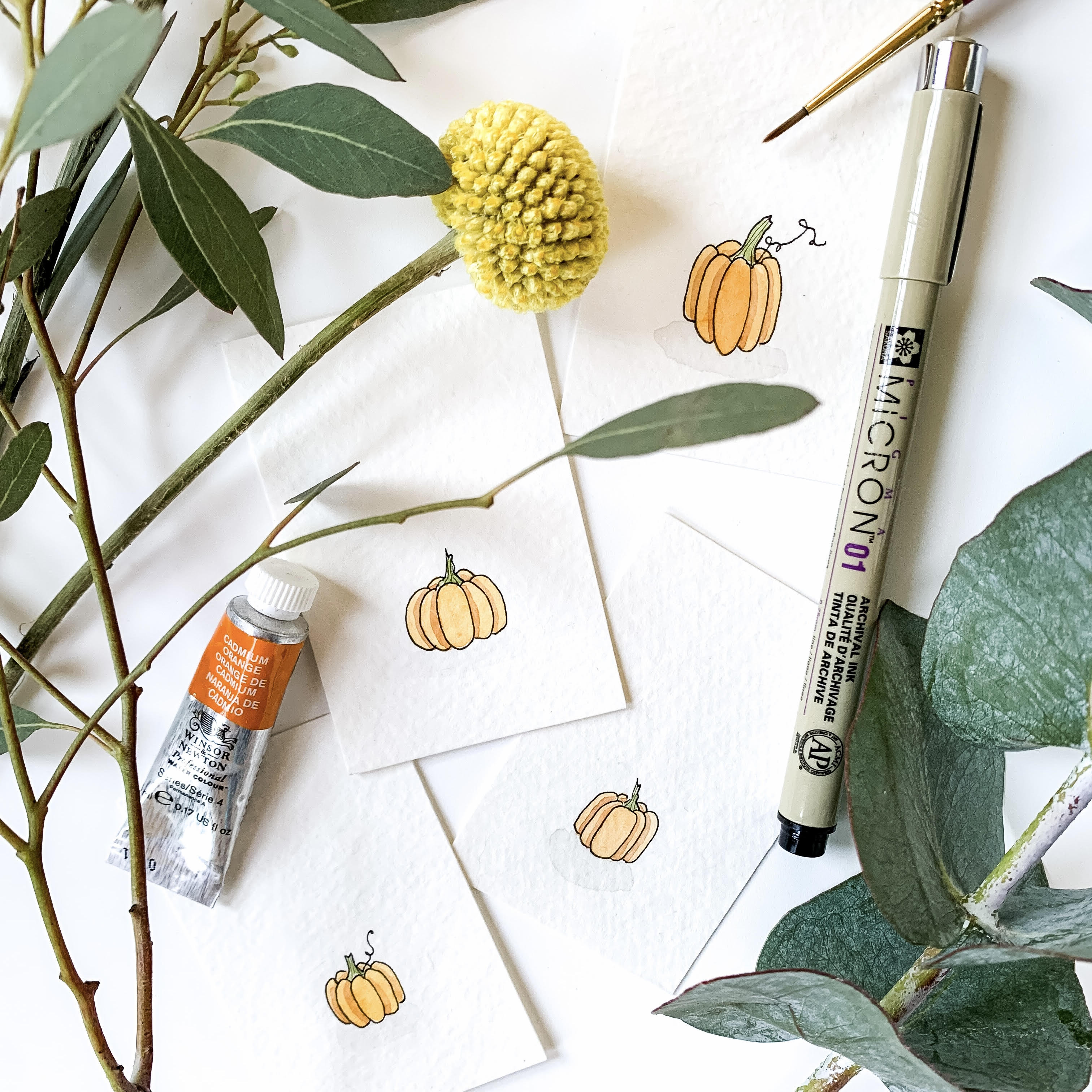 Watercolor Pumpkins