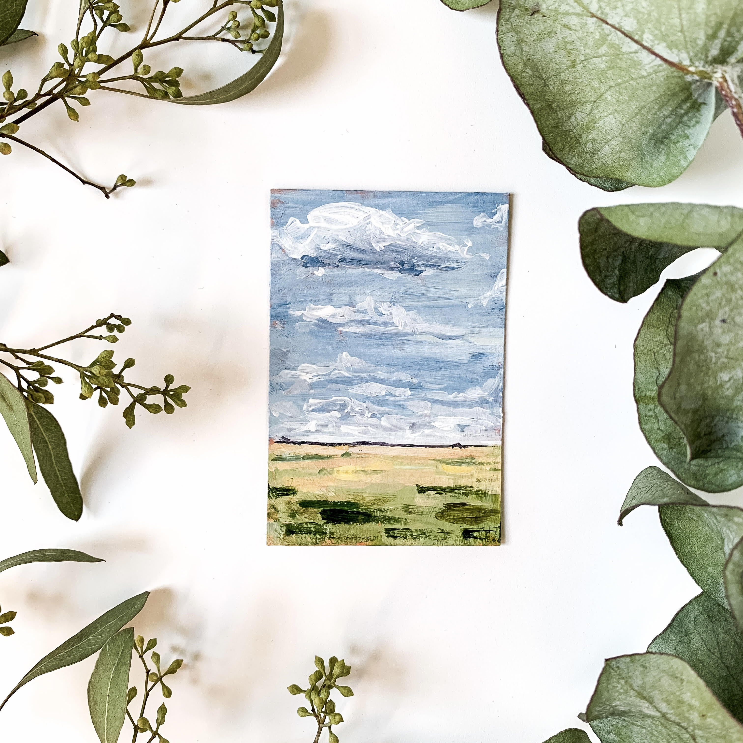 mini acrylic landscape painting