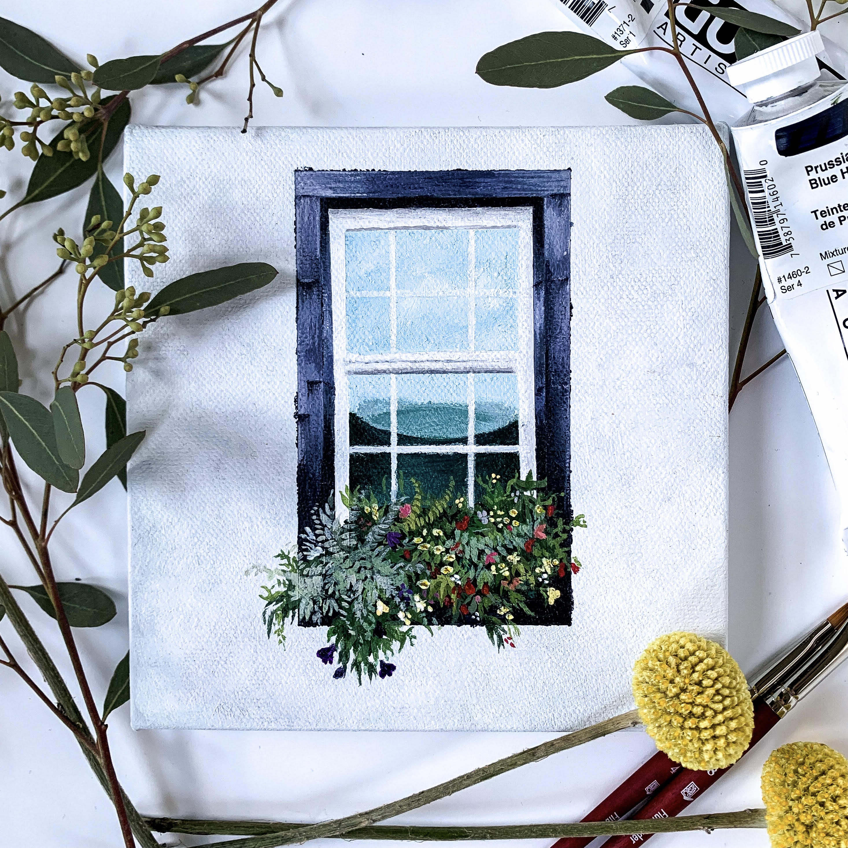 acrylic window painting